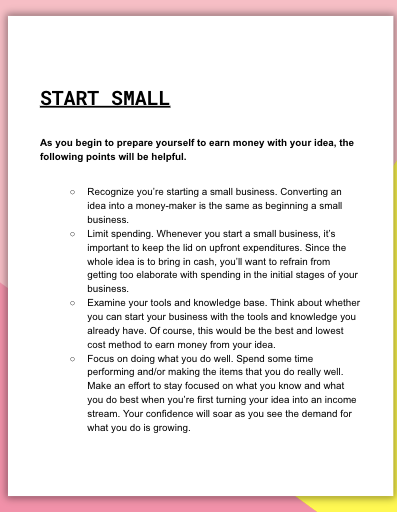 How To Turn an Idea into Income Like A Girlpreneur